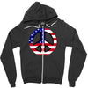 flag us flag peace independence day Zipper Hoodie