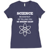 science is gods   atheism Ladies Fitted T-Shirt