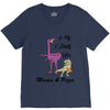 mama &amp; pizza dinasour V-Neck Tee
