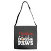 christmas dogs and paws Adjustable Strap Totes