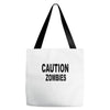 caution zombies Tote Bags
