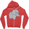 elephant cute Zipper Hoodie