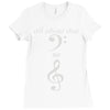 all about that bass no treble Ladies Fitted T-Shirt