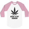 Support Melanoma Cancer Awareness With A Black Cannabis Leaf 3/4 Sleeve Shirt