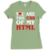 i love css  you are the css of my html heart heart Ladies Fitted T-Shirt