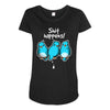 shit happens Maternity Scoop Neck T-shirt