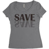 save black Women's Triblend Scoop T-shirt