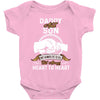 daddy and son not always eye to eye Baby Bodysuit
