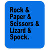 rock paper scissors lizard spock big bang theory geek nerd gift t shir Mousepad