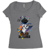 who loves golden retriever Women's Triblend Scoop T-shirt