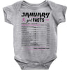 January Girl Facts Aquarius Baby Onesie