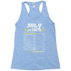 July Girl Facts Cancer Racerback Tank