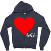Besties Heart Family Matching Zipper Hoodie