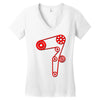 strap of the distribution of the engine Women's V-Neck T-Shirt