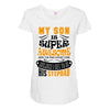 My Son Is Super Awesome His Stepdad Maternity Scoop Neck T-shirt