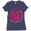 I WAS NORMAL 3 DOGS Ladies Fitted T-Shirt