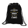 legendary riders are born in 1968 Drawstring Bags
