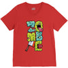 zombie font V-Neck Tee