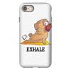 yoga pug exhale iPhone 8 Case