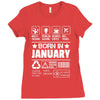 Born In January Ladies Fitted T-Shirt