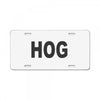 hog License Plate