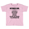 Super October Girl Toddler T-shirt