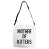 mother of kittens Adjustable Strap Totes