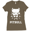 american pitbull terrier Ladies Fitted T-Shirt