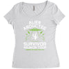 alien abductee survivor tour ufo nerd geek comic funny Women's Triblend Scoop T-shirt