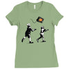 banksy kids play t.v. ball Ladies Fitted T-Shirt