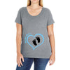 Custom baby boy name maternity design Ladies Curvy T-Shirt