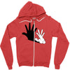 rabbit hand shadow Zipper Hoodie