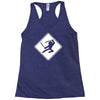 ninja crossing sign Racerback Tank