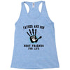 father and son best friends son Racerback Tank