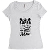 Be A Super Hero For Animals Go Vegan! Women's Triblend Scoop T-shirt