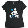 portal true love   aperture lab video gamer teleport online pc goal te Women's Triblend Scoop T-shirt
