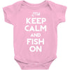 keep calm and fish on Baby Onesie