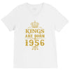kings are born in 1956 V-Neck Tee