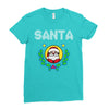 santa christmas Ladies Fitted T-Shirt