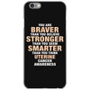 Braver Stronger Smarter Uterine Cancer Awareness iPhone 6/6s Case