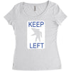 keep left shark Women's Triblend Scoop T-shirt