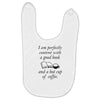good book and coffee rectangle Baby Bibs