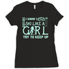i ski like a girl Ladies Fitted T-Shirt