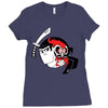 samurai jack and aku yin yang Ladies Fitted T-Shirt