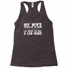 my wife drives me to drink i'll have to get a cab home Racerback Tank
