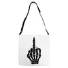 Flipping Someone Off Adjustable Strap Totes