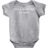 it's a good day to read text Baby Bodysuit