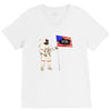 Astronaut Celebrating Independence  Day at 1776 V-Neck Tee
