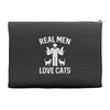 real men love cats (2) Accessory Pouches