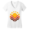 sunset mountain Women's V-Neck T-Shirt